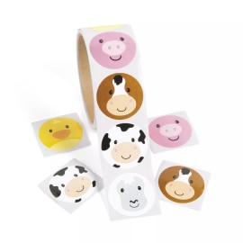 Funexpress 50 farm Animal Stickers Party Favors Teacher Supply pig cow face