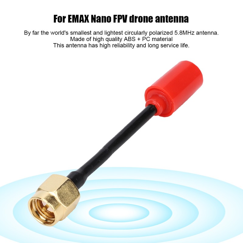 For EMAX 5.8G Nano 3dBi Gain Circularly Polarized Transmission Antenna