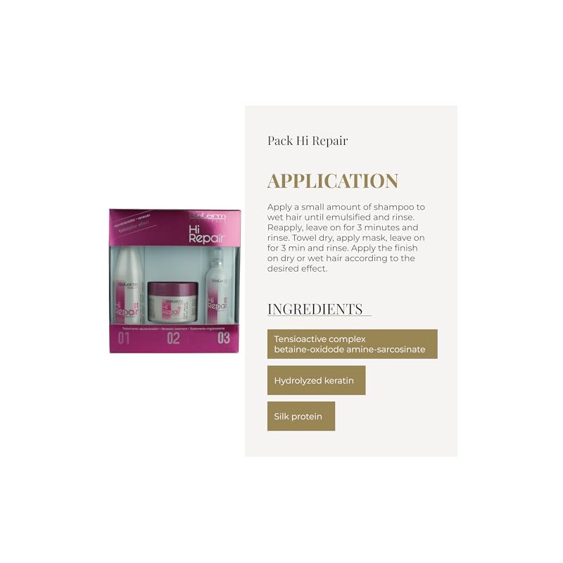 Salerm Cosmetics Hi Repair Kit (Shampoo 9.0 Ounce + Mask