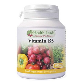 Vitamin B5 (Pantothenic Acid) 400mg x 90 Capsules (Magnesium Stearate Free)