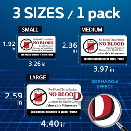 Vongsado No Blood Transfusion Premium Stickers Decal Accessories Set for Car Window Bumper Laptop Luggage Ministry Supplies Bike Bicycle - for JW Gifts, Jehovah Witnesses, JW.org, Men and Women (C01)