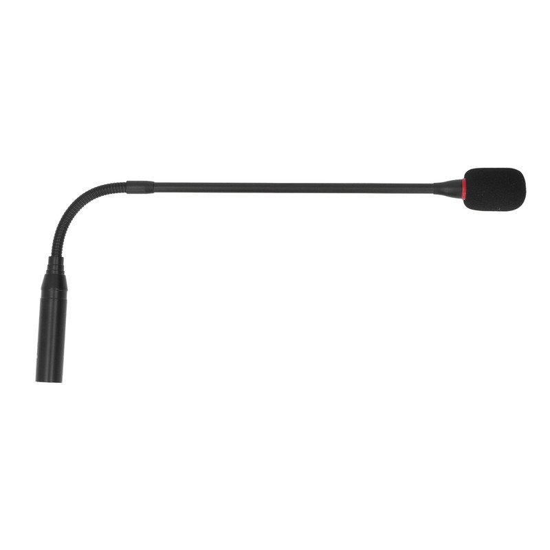 Gooseneck Microphone 17.7in Flexible Noise Reduction Gooseneck Plug in Microphone