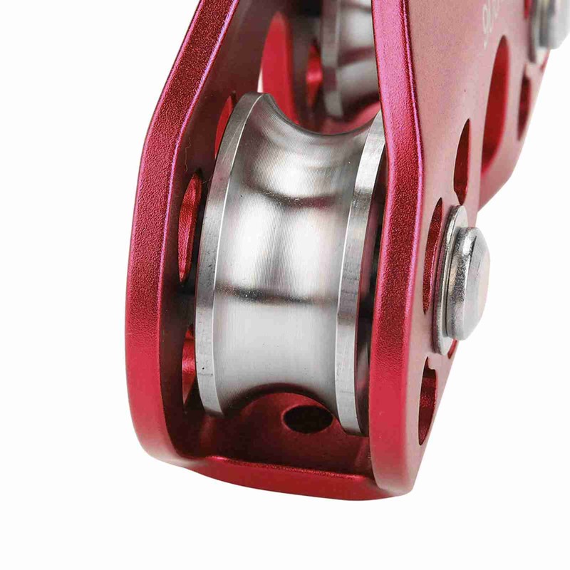 30KN Dual Pulley Zip Line Rescue Cable Trolley Outdoor Rock