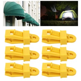 10 Pcs Tarp Clips, Heavy Duty Lock Grip, Large Tent Clamps Tarp Clamps for Swimming Pool Cover Awnings Outdoor Camping Caravan Canopies Car Covers (Yellow)