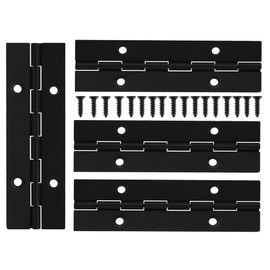 Continuous & Piano Hinges, Black Stainless Steel 304 Continuous Folding Hinges for Doors, Cabinets, Window,Includes Screws (4IN-2IN-4PACK)