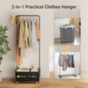 Dunatou Small Clothes Rack with Wheels, Heavy Duty Metal Garment