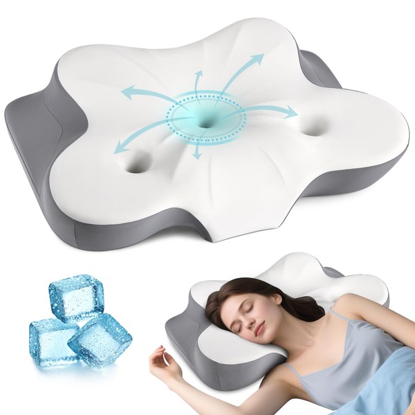 Cervical Neck Pillow for Pain Relief- Ergonomic Memory Foam Pillows