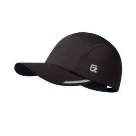 GADIEMKENSD Men's Cooling Running Hat Performance Mesh Cap - Excellent Ventilation, Lightweight, Reflective Safety - Cools Up To 2 Hours, black