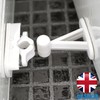 Quality Auto Spring White Door Holder Catch/Lock Fixings Included Bedroom/Bathroom/Living