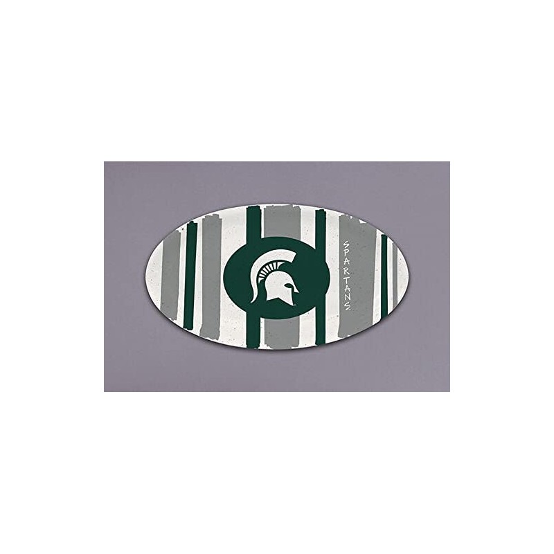 Magnolia Lane Michigan State - Placa a rayas, 30,5 cm
