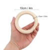35 PCS 4 Inch Wooden Rings for Crafts, Natural Wood