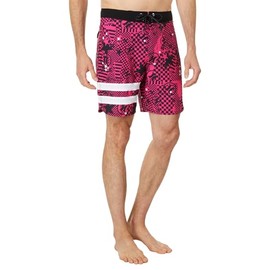 Hurley Men's Standard Phntm Eco 25Th S2 Blk Party 18, Neon Pink