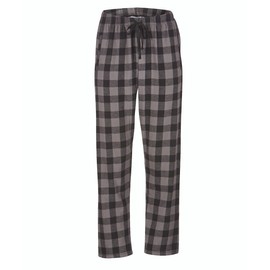 boxercraft Haley Flannel Pant for Women, 1 Cotton Flannel Pant with Side Pockets Adjustable Drawstring, Charcoal/Black Buffalo XL