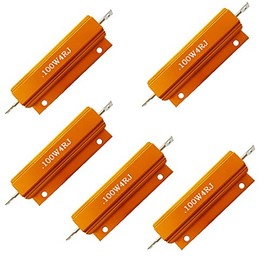Comidox Set of 5 100W Watt Shell Power Aluminum Housed Case Wirewound Resistor 4R Ohm