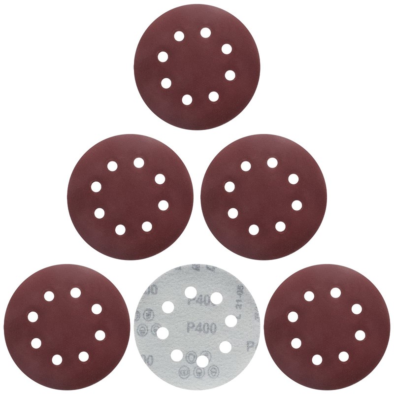 Qjaiune 25PCS 5 Inch Sanding Discs Hook and Loop 400