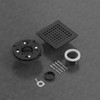 6 Inch Square Shower Drain with Flange - Quadrato Pattern