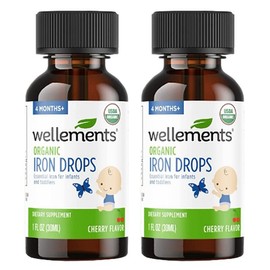Wellements Organic Iron Drops 웰레먼트 오가닉 철분 드랍스 30mil 2팩 Wellements Organic Iron Drops 30ml 2-Pack