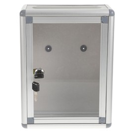 Operitacx Suggestion Box, Drop Box Lock Wall Mount Aluminum Alloy Ballot Box, Letter Box Complaint Box for Office Customer Center School Hotel Home Business 28.5 x 21.5 x 10.5 cm
