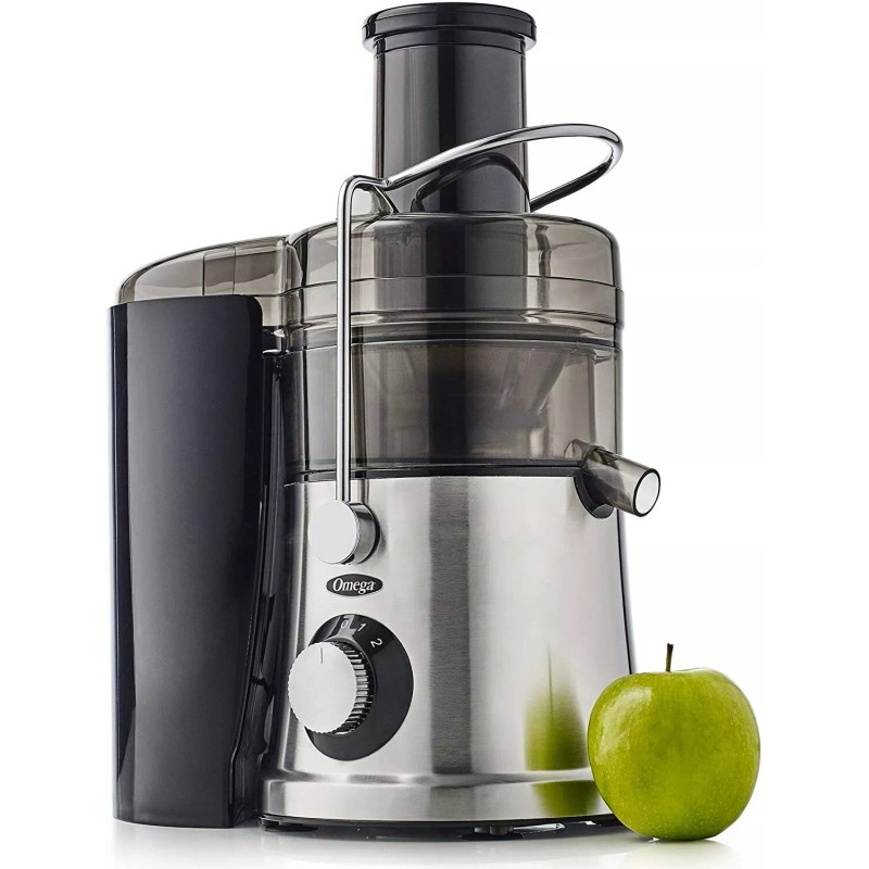 Omega C2100S High Juicer with Extra Large Three-Inch Chute, Silver
