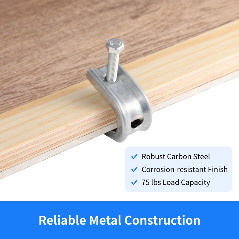100 Pcs Beam Clamps - Screw in Hooks for Flanges,