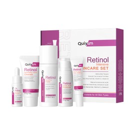 QUIYUM Skin Care Set, Skincare Gift Set, Skin Care Sets for Women with Retinol Cleanser, Toner, Serum, Eye Cream, Face Cream Mother's Day Christmas Birthday Daughter Wife