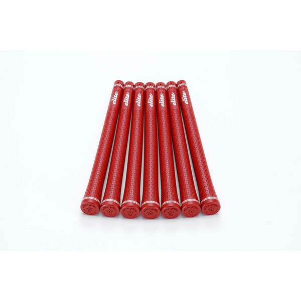 elitegrips TD50 Soft Golf Grips, Set of 7, Classic Red,