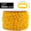 MANCHAP 164 Ft Yellow Plastic Chain Links, Plastic Crowd Control