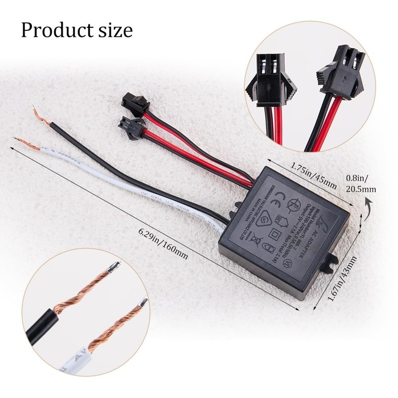 WSDMAVIS 1Pcs Dual-Port 5V 2.1A Desk Lamp Power Adapter Essential