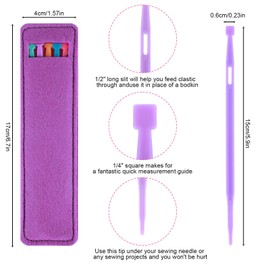 Guduling 5pcs That Purple Thang with Storage Bag, Sewing Stiletto, Multi-Purpose Sewing Stiletto Tool, Suitable for Sewings Craft Projects, Sewings Tool Kit Project Use Quilting Supplies (5 Colors)