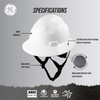 GE White Full Brim Hard HAT Non-Vented