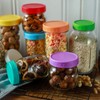Bedgeta 12 Wide Mouth Mason Jar Lids with Silicone Ring,Thickened