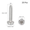 sourcing map Phillips Hex Washer Self Tapping Screws, M5 x