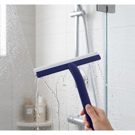 1pc Shower Squeegee Cleaner Durable Silicone Blade for Water Removal on Glass for Shower Doors Bathrooms Windows Cleaning Tool