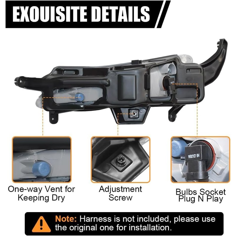 PIAOYUE- For 2011 2012 2013 Kia Optima Fog Lights &