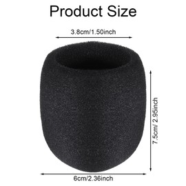 8 Pack Foam Mic Cover, Microphone Foam Cover, Thick Handheld Microphone Windscreen, Blocks Out Plosives Microphone Pop Foam Mic Filter for Wireless Microphones KTV Stage Device Performance