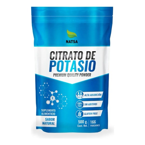 Citrato De Potasio Grado Alimenticio Premium 500 Grs Sabor Natural