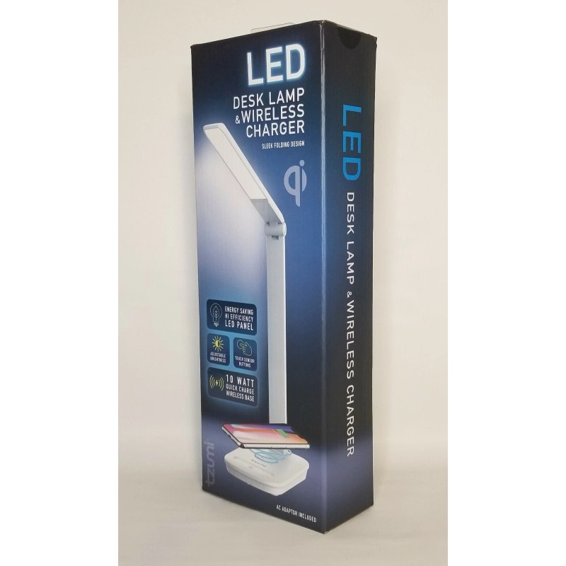 Tzumi LED Desk Lamp w/ Quick Charge Wireless Charging Pad