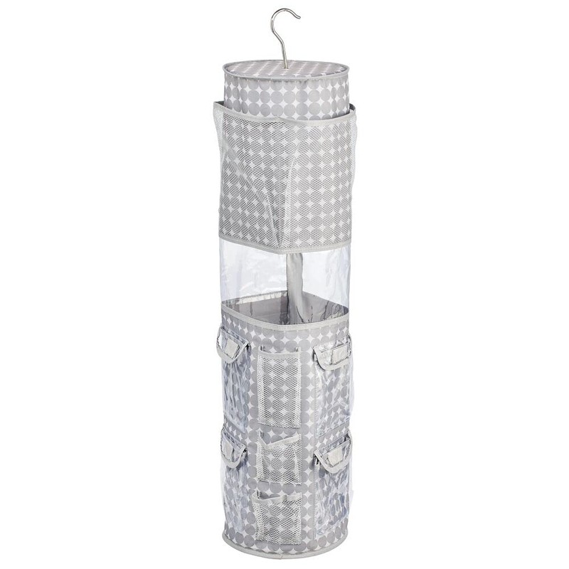 mDesign Hanging Storage for Gift Wrapping - Rotating Wrapping Paper