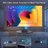 FUDONI Projector with 5G WiFi and Bluetooth, Portable Projector 4K