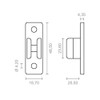 MICEL - 92554 Awning Crank Collet for Wall Anchoring, Black,