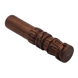 Tibetan Hand Carved Rose Wood Singing Bowl Striker, Mallet (7 Inches)