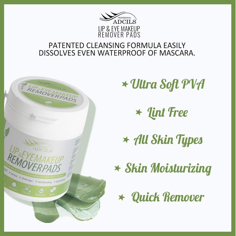 ADCILS PROFESSIONAL Lip & Eye Makeup Remover Pad Aloe Vera