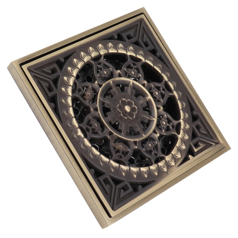 Floor Drain European Style Antique Bathroom Copper Drain Set for