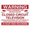 [WOOTTON INDUSTRIES LIMITED] Warning 24HR Video Recording Sign Rigid Plastic