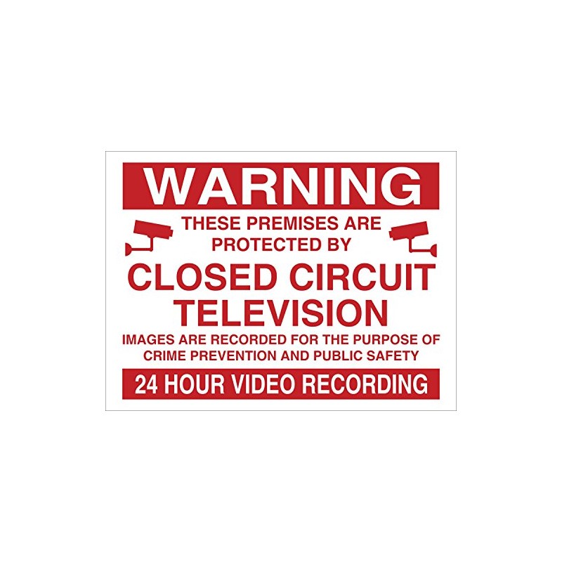 [WOOTTON INDUSTRIES LIMITED] Warning 24HR Video Recording Sign Rigid Plastic