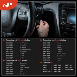 A-Premium Ignition Starter Switch Compatible with Jeep, Dodge & Chrysler Vehicles - Grand Cherokee, Wrangler, Compass, Patriot, Grand Caravan, Charger, Avenger, 200, 300, Town & Country - 5 Blades