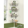 KEGII Shower Corner Caddy Tension Pole, Rustproof Corner Bathroom Organizer,