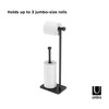 Umbra Cappa Toilet Paper Holder & Reserve, Black