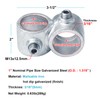 eoere 4 PCS 1" Nominal Galvanized Pipe Fittings, Crossover Structural