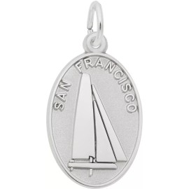 Rembrandt Sterling Silver San Francisco Catamaran Disc Charm by Rembrandt